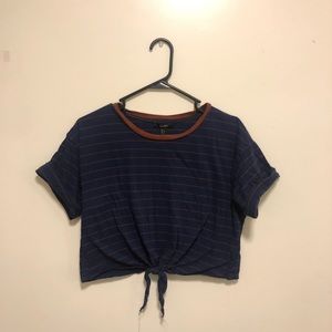 Blue crop top